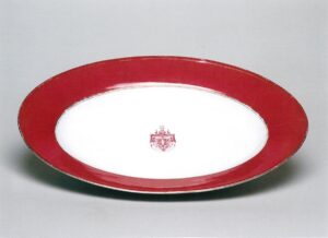 Tav. 45 - piatto da portata ovale, 1860 ca, manifattura Ginori