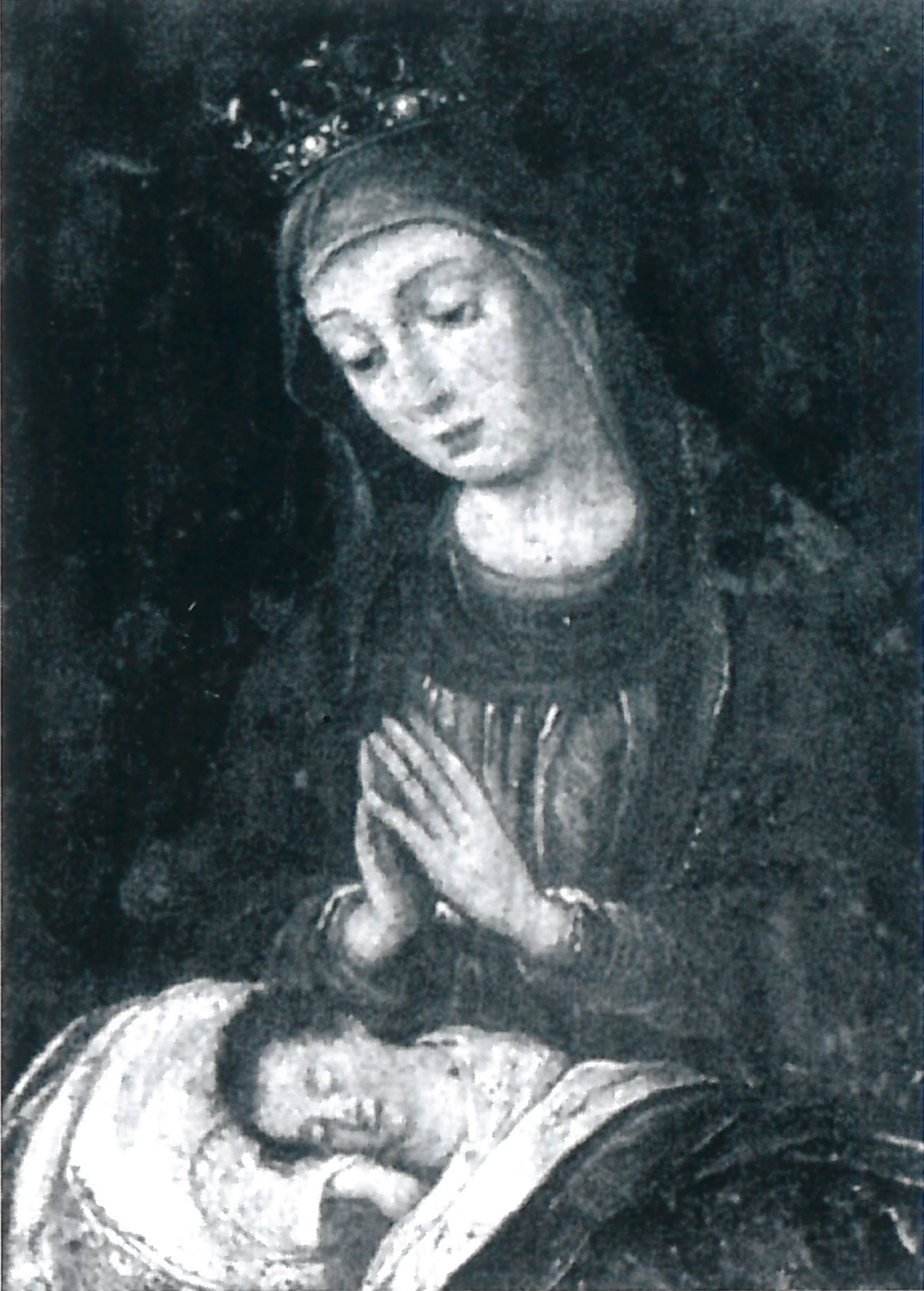 Fig. 13. Bottega sarda (?), XVII secolo, Madonna del silenzio, Sassari, Museo Nazionale G. A. Sanna.