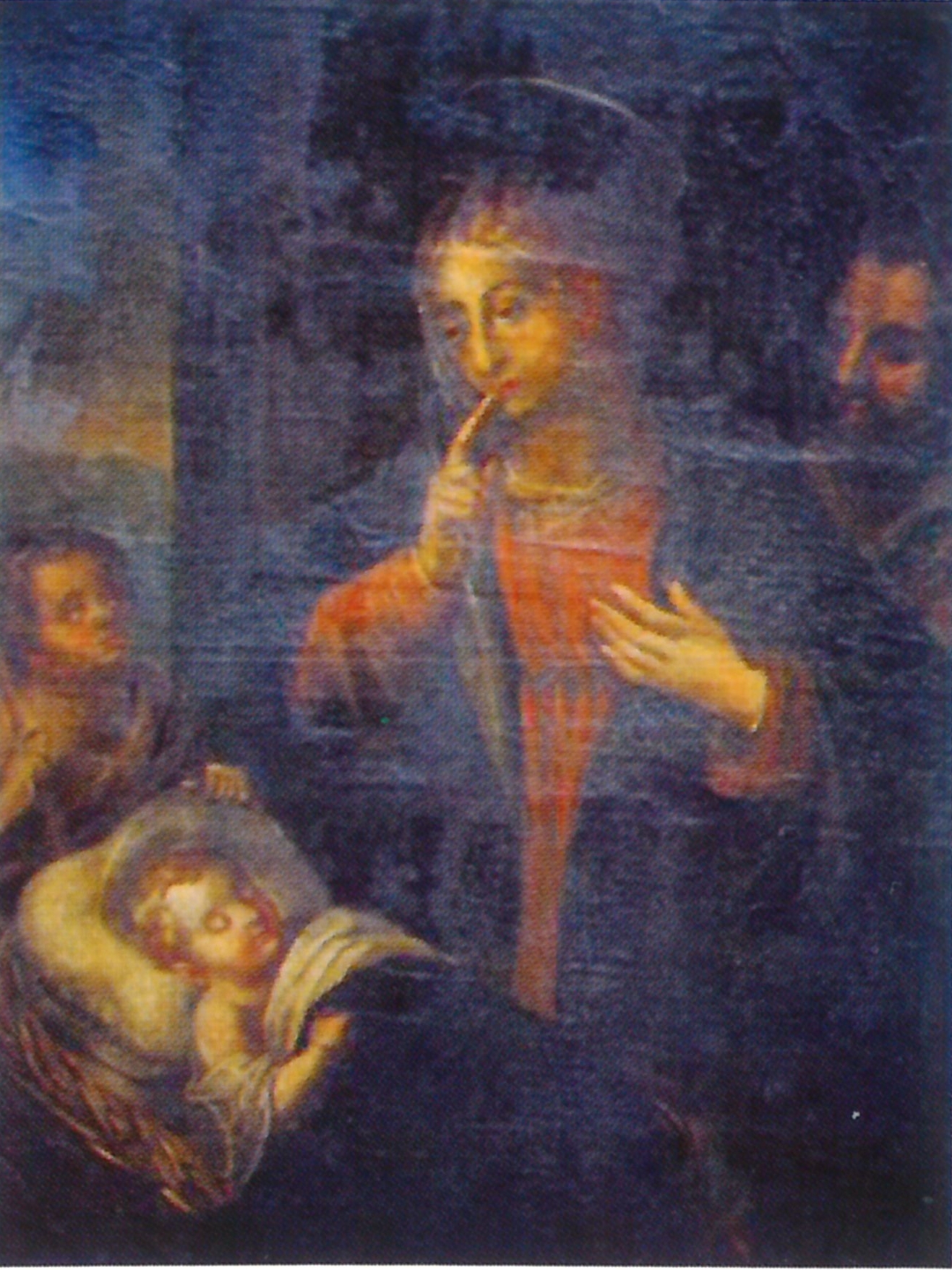 Fig. 2. Madonna del silenzio, Cagliari, chiesa S. Carlo Borromeo (prima del restauro).