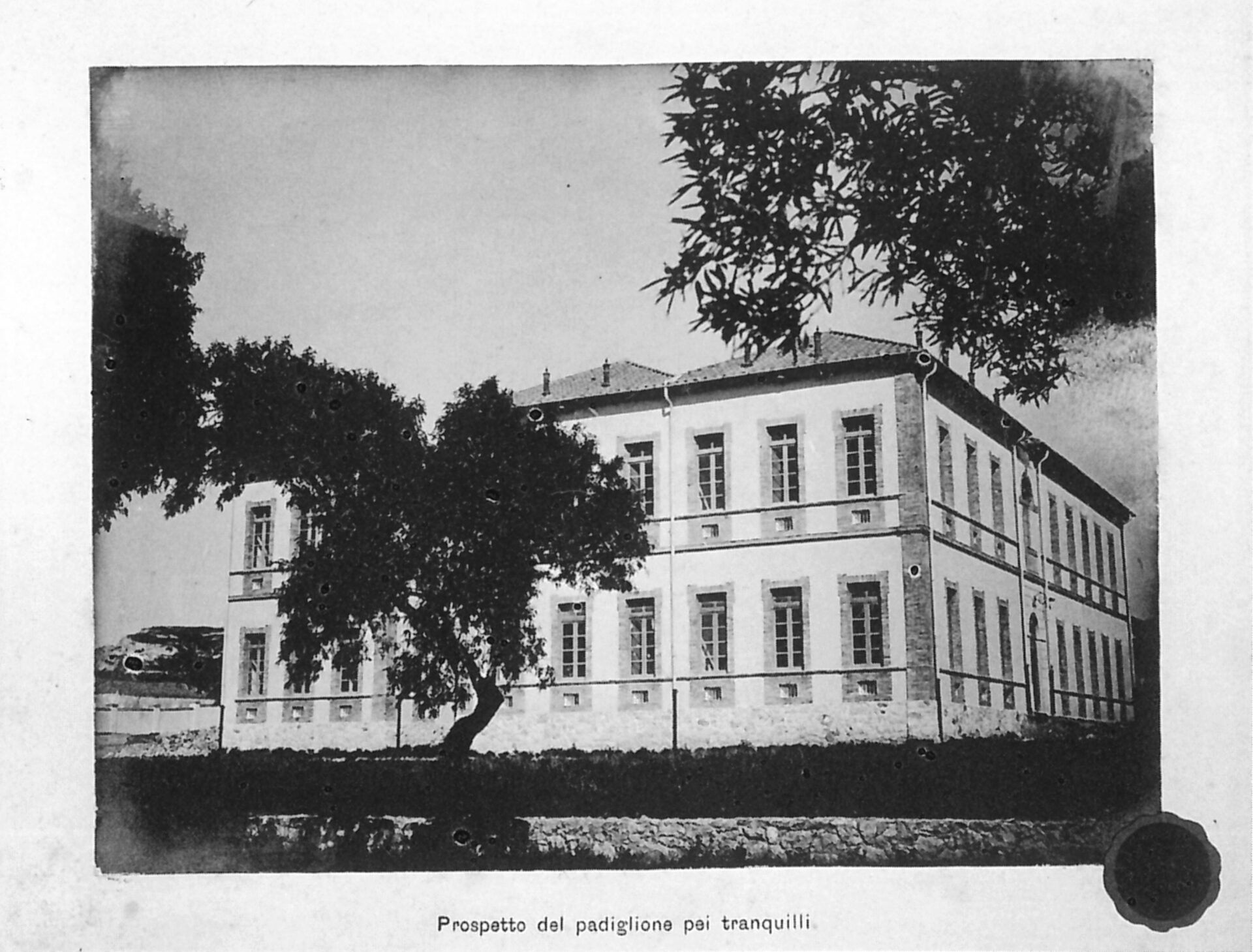 Fig. 8 Archivio Storico Provincia di Cagliari, prospetto del Padiglione per i "tranquilli"