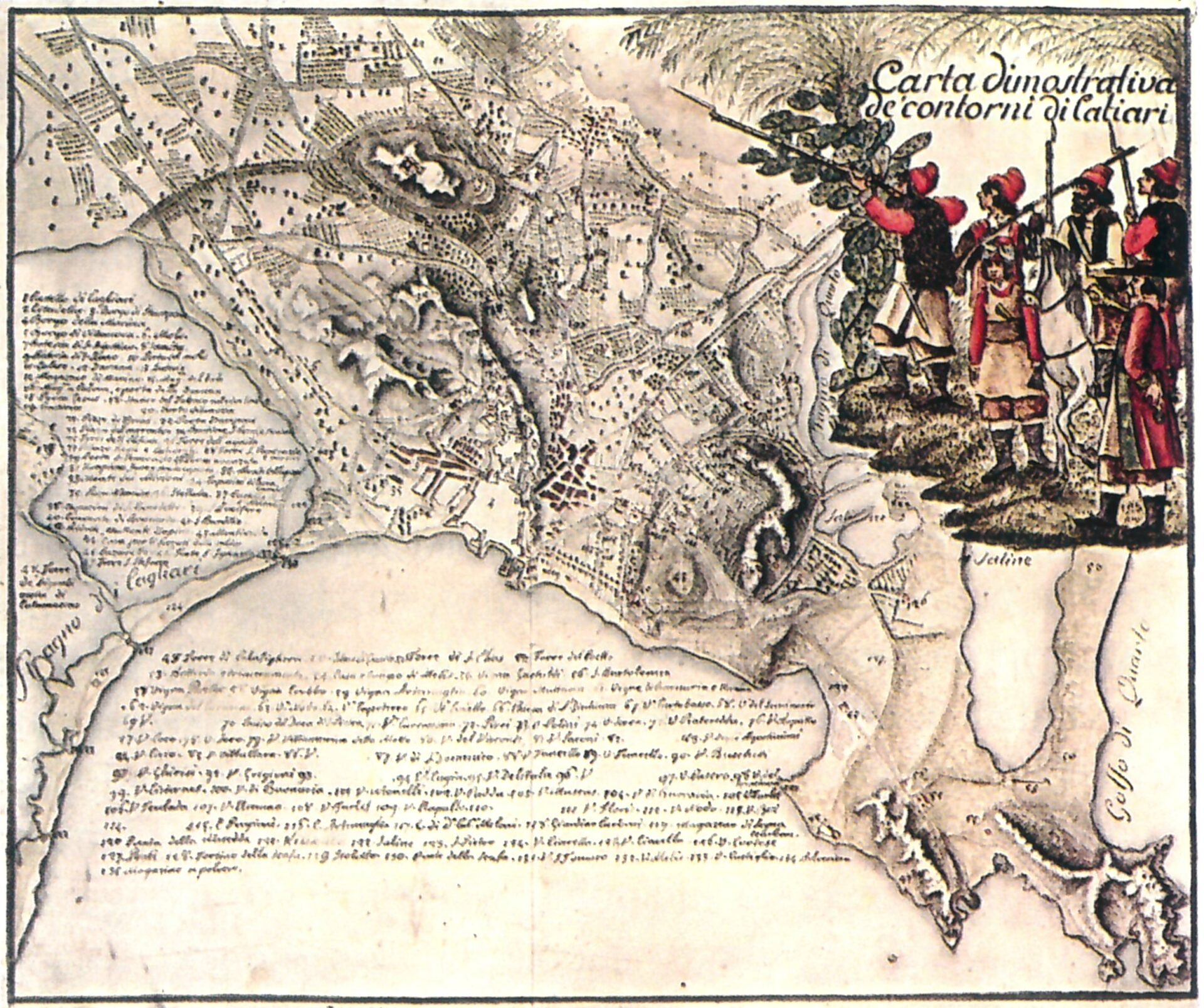 Fig. 1 L.Piloni, Carte geografiche della Sardegna, editrice sarda Fossataro, Cagliari, 1974, Tav. 147