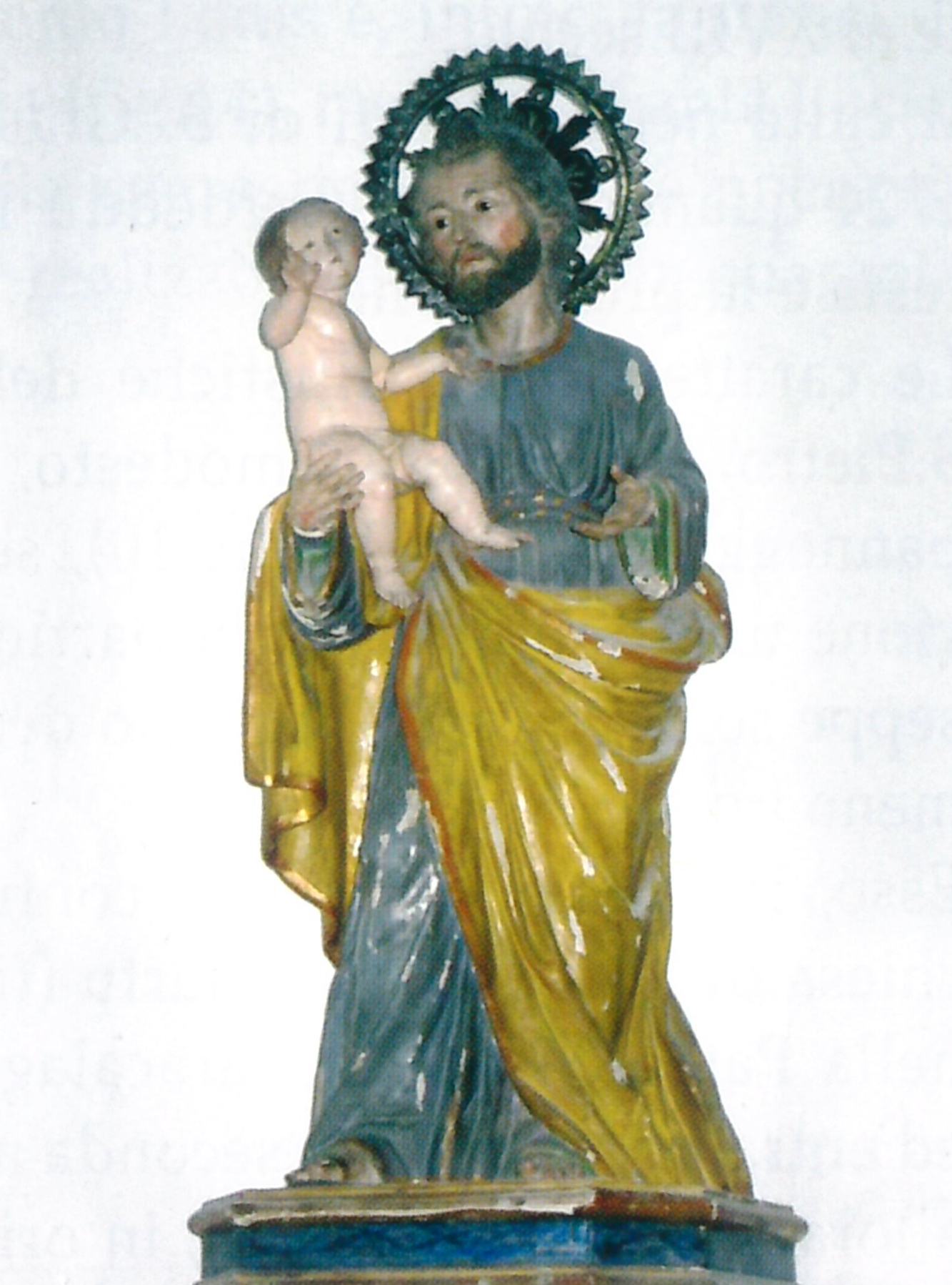 Fig. 10 - PIRRI, Chiesa di S.Pietro, San Giuseppe, scultura lignea con policromia, metà sec. XVIII.